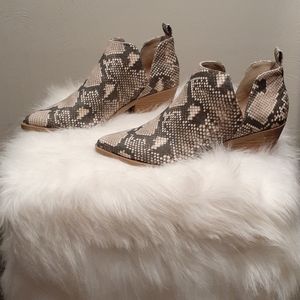 Snake skin booties